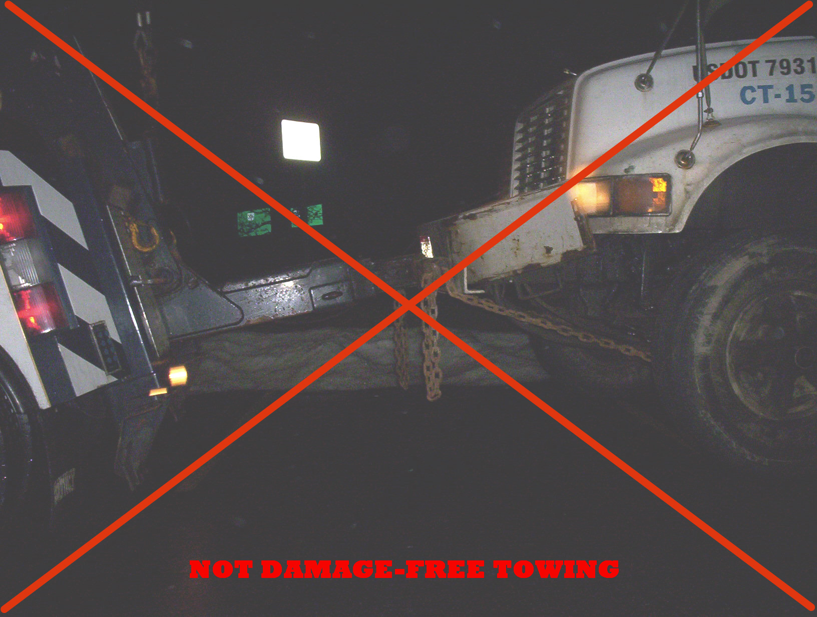 Not damage-free towing
